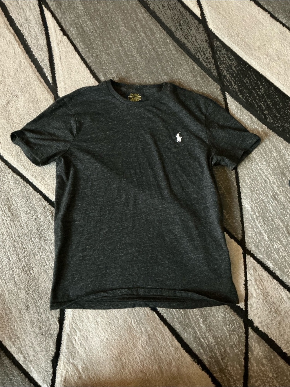 Size Medium - Polo Ralph Lauren Dark Heather Gray Custom Slim Fit Tee Shirt